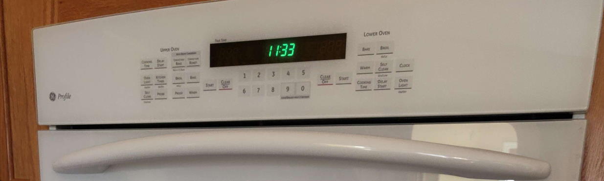 Oven control pannel